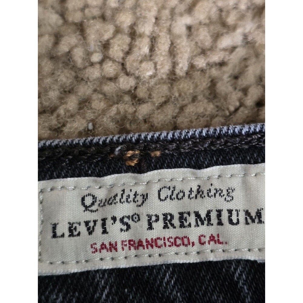 Levi’s Premium Ribcage Straight Ankle Jeans Washed Black Gray Button Fly - Sz 30 - Picture 4 of 15